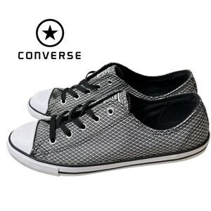 New Converse All Star Women CTAS Dainty Ox Black White Lo Sneakers 7.5